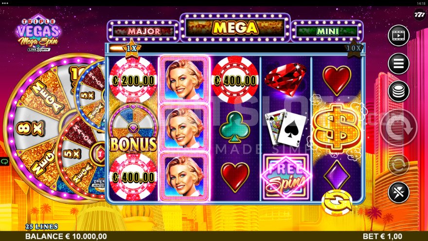 Triple Vegas Mega Spin Slot